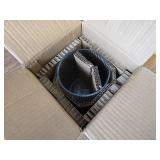 Better Homes & Gardens Blue Ribbed Hurricane Candle Holder, 8"