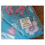 GIRLS TURQUOISE BLUE & PINK PONY HORSE COMFORTER SET W/SHEETS