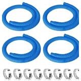 4 Pcs 1.25" Pool Hose, 59" Long Accessory Replacement Hoses