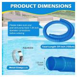 4 Pcs 1.25" Pool Hose, 59" Long Accessory Replacement Hoses