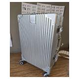 $110 HotWay 20" PC Hard Shell Carry On, Aluminum Frame, TSA Locks, SILVER.