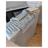 $110 HotWay 20" PC Hard Shell Carry On, Aluminum Frame, TSA Locks, SILVER.