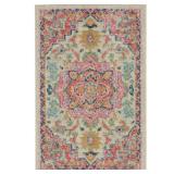 Passion Ivory/Pink 2 ft. X 3 ft. Persian Modern Doormat