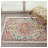 Passion Ivory/Pink 2 ft. X 3 ft. Persian Modern Doormat