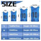 Hercicy 24 Pcs Youth Jerseys and Dozen 7" Cones (Medium,Red, Blue)