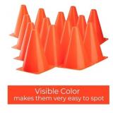 Hercicy 24 Pcs Youth Jerseys and Dozen 7" Cones (Medium,Red, Blue)