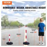 $58 VEVOR Adjustable Traffic Delineator, 6 Pack, 6.6FT Chain