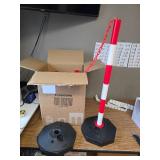 $58 VEVOR Adjustable Traffic Delineator, 6 Pack, 6.6FT Chain