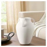 Better Homes & Gardens 9.8" White Handled Ceramic Vase