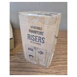 LIFEMASTER Bed Risers 3in, 1300lbs Support, 4pcs (Black)