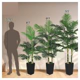 $100 FOUR ft Green Palm Artificial Tree with Planter, Home Office Decor