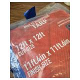 $61 11.4 x 11.6 ft. 4 Mil Weather Resistant Tarp, Blue