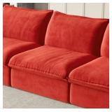 Sodrens Velvet Chair, Minimalist Style, Red