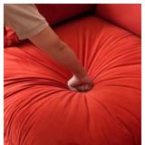 Sodrens Velvet Chair, Minimalist Style, Red