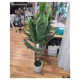 $100 FOUR ft Green Palm Artificial Tree with Planter, Home Office Decor