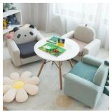 Gymax Kids Dinosaur Sofa Upholstered Chair 2-Seater