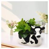 Cow-Shaped Cheese Slice Holder - Cow Print Kitchen Crock