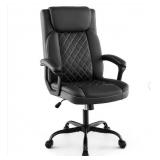 $140 Adjustable Height Swivel Ergonomic Chair in Black with Arms