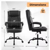 $140 Adjustable Height Swivel Ergonomic Chair in Black with Arms