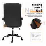 $140 Adjustable Height Swivel Ergonomic Chair in Black with Arms