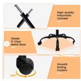 $140 Adjustable Height Swivel Ergonomic Chair in Black with Arms