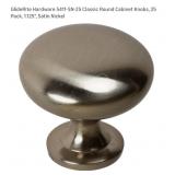 GlideRite 10 Pack 1.5 Inch Brushed Satin Nickel Cabinet Knobs and Backplate