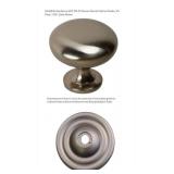 GlideRite 10 Pack 1.5 Inch Brushed Satin Nickel Cabinet Knobs and Backplate