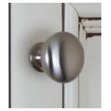 GlideRite 10 Pack 1.5 Inch Brushed Satin Nickel Cabinet Knobs and Backplate