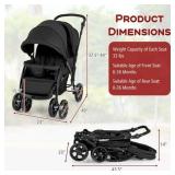 $199 Costway Double Stroller Foldable Baby Twin Lightweight Travel