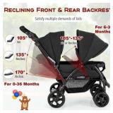 $199 Costway Double Stroller Foldable Baby Twin Lightweight Travel