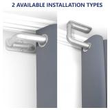 Curtain Rods 34 to 120 Inch, Darkening Silver Indoor/Outdoor Rod