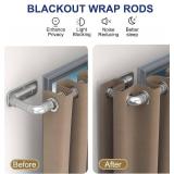 Curtain Rods 34 to 120 Inch, Darkening Silver Indoor/Outdoor Rod