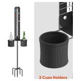 Queension ScoreKeeper w/ Drink Holder, Magnetic Cornhole Board
