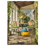 $57 Pillow Perfect Bright Floral Bird Throw Pillow 18.5x18.5", 2 Count
