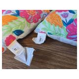 $57 Pillow Perfect Bright Floral Bird Throw Pillow 18.5x18.5", 2 Count