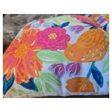 $57 Pillow Perfect Bright Floral Bird Throw Pillow 18.5x18.5", 2 Count