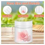 CertBuy 12 Pack 4 Inch Clear Glass Cylinder Vases for Centerpieces