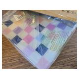 Serving Tray 12x16 Inch Checkered Blue, Pink, Purple.