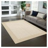 Mainstays Farmhouse Faux Sisal Beige Indoor Area Rug, 4