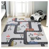 $140 8 x 10 Kids SUPERIOR Construction Zone Area Rug