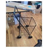 IRONMAX Shopping Cart, Foldable, Heavy Duty, Large Wheels, Black