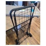 IRONMAX Shopping Cart, Foldable, Heavy Duty, Large Wheels, Black