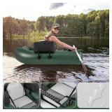 $165 Goplus Inflatable Float Tube, Fishing Belly Boat w/ Bags, Pump