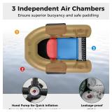 $165 Goplus Inflatable Float Tube, Fishing Belly Boat w/ Bags, Pump