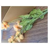 LUEUR Champagne Silk Poppy Flowers in Vase for Home Decor