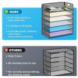 Marbrasse 6 Tier Paper Organizer, Mesh Desk Tray - Black