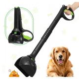 27.5" Dog Pooper Scooper, Single-Hand Use for Dogs