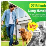 27.5" Dog Pooper Scooper, Single-Hand Use for Dogs