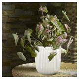 Better Homes & Gardens 16"x16"x15.8" Ellan White Resin Planter