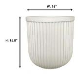 Better Homes & Gardens 16"x16"x15.8" Ellan White Resin Planter